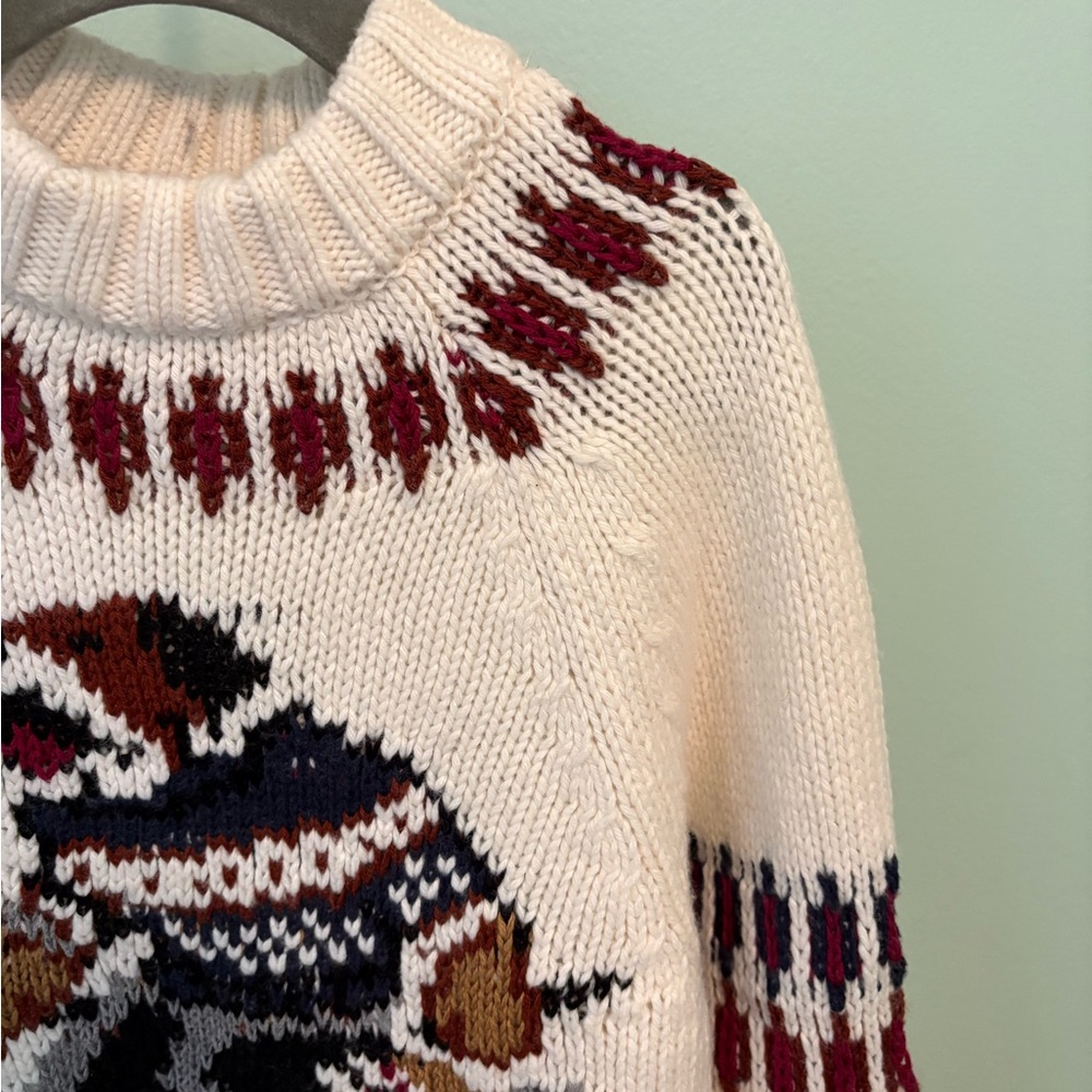Zara Skiing Dog Knit Sweater - Picture 2 of 6
